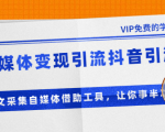准哥自媒体变现引流抖音引流+爆文采集自媒体借助工具,让你事半功倍(附素材)-虚拟资源库