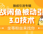 狼叔实战闲鱼被动引流3.0技术,无限上架玩法,免费送被动引流,高阶玩法实战总结-虚拟资源库