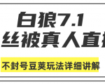 白狼敢死队最新抖音课程:蚕丝被真人直播不封号豆荚(dou+)玩法详细讲解-虚拟资源库