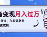 每天15分钟，在家做副业把声音变成钱，声音修炼变现资源月入过万！-虚拟资源库