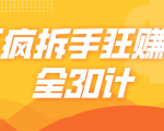 三疯拆手狂赚计，全30计课程-虚拟资源库