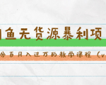 斜杠蜻蜓·闲鱼无货源暴利项目:让你百分百月入过万的教学课程(v1-v5班)-虚拟资源库