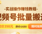 视频号批量运营实战教程,让你一天创作100个高质量视频,日引5W+流量-虚拟资源库