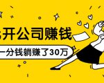 0元开公司赚钱,不花一分钱几天躺赚了30多万,详细操作流程!-虚拟资源库