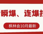 枫林会10月最新抖音瞬爆、连爆技术，主播直播坐等日收入10W+-虚拟资源库