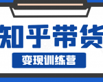 知乎带货变现训练营,教你0成本变现,告别拿死工资的生活-虚拟资源库