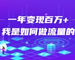 不会引流?强子:一年变现百万+,我是如何做流量的?-虚拟资源库