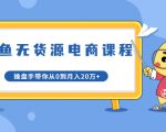 龟课·闲鱼无货源电商课程第20期:闲鱼项目操盘手带你从0到月入20万+-虚拟资源库