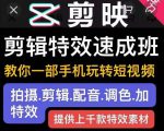 剪映剪辑特效速成班:教你一部手机玩转短视频,提供上千款特效素材-虚拟资源库