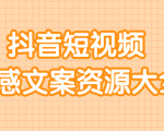 短视频情感文案资源大合集,上万条各类情感文案,让你不再为文案而烦恼-虚拟资源库