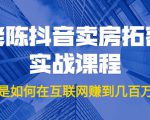 老陈抖音卖房拓客实战课程，他是如何在互联网赚到几百万的？价值1999元-虚拟资源库