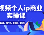 短视频个人ip商业实操课： 懂流量、懂内容、懂变现、懂架构（价值999元）-虚拟资源库