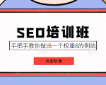SEO培训班课程,手把手教你做出一个权重6的例站,价值8000元-虚拟资源库