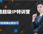 超级IP特训营:表演表达、高效输出优质短视频运营技巧,价值999元-虚拟资源库