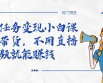 全民任务变现小白课,不用带货,不用直播,拍视频就能赚钱-虚拟资源库