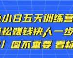 卓让闲鱼小白五天训练营,每天一小时,轻松赚钱快人一步-虚拟资源库