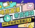大鹏·电商直播带货课,系统学习直播带货各环节技巧和套路-虚拟资源库