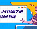新手小白都能火的短视频必修课,教你三天就能上热门的短视频IP技术-虚拟资源库