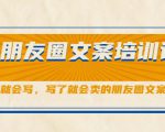 朋友圈文案培训课,听了就会写,写了就会卖的朋友圈文案课-虚拟资源库