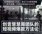 创壹慧慧周短视频爆款方法论，让你快速入门、少走弯路、节省试错成本-虚拟资源库