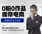 猴帝电商直播起号课,零粉零作品开播底层逻辑,直播五天打爆广场流量-虚拟资源库