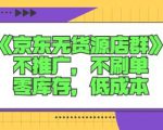 诺思星商学院京东无货源店群课:不推广,不刷单,零库存,低成本-虚拟资源库