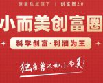 肖厂长创富圈2.0之【小而美创富圈】,108招科学创富底层逻辑，让你少采坑涨利润-虚拟资源库