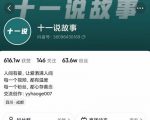 十一说故事·故事性中视频,观众快速共鸣从而快速变现的中视频玩法-虚拟资源库