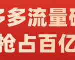 阿杰·拼多多流量破局:如何打黑标,爆款的思路,拼多多流量框架,快速抢占百亿流量-虚拟资源库