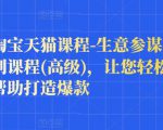 樊剑淘宝天猫课程-生意参谋数据分析系列课程(高级)，让您轻松运营店铺，帮助打造爆款-虚拟资源库