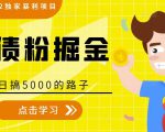全网2022独家暴利项目,负债粉掘金,日搞5000的路子-虚拟资源库