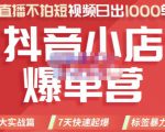 推易电商·2022年抖音小店爆单营,不直播、不拍短视频、日出1000单,暴力玩法-虚拟资源库