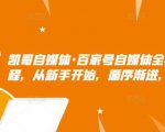 凯哥自媒体·百家号自媒体全套实战赚钱教程,从新手开始,循序渐进,系统的讲解-虚拟资源库