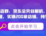 贝千电商店群：京东全类目解析，京东店群专业运营，实操200家店铺，纯实战经验-虚拟资源库
