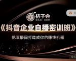 桔子会《抖音企业自播密训班》，把直播间打造成你的赚钱机器-虚拟资源库