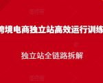 跨境电商独立站高效运行训练营,独立站全链路拆解-虚拟资源库