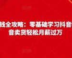 抖音电商赚钱全攻略:零基础学习抖音种草,靠抖音卖货轻松月薪过万-虚拟资源库