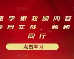 10堂速学微短剧内容制作标准与项目实战,领跑80%同行-虚拟资源库