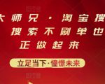 电商大师兄·淘宝搜索新玩法,搜索不刷单也能真正做起来-虚拟资源库