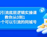 同城引流底层逻辑实操课,教你从0到1做一个可以引流的同城号(价值4980)-虚拟资源库