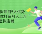 拆解虚拟项目5大优势,0基础教你打造月入上万虚拟店铺(无水印)-虚拟资源库