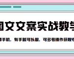 抖音图文文案实战教学,一部手机,有手就可以做,可多号操作获取收益-虚拟资源库