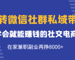 玩转微信社群私域带货,学会就能赚钱的社交电商,在家兼职副业再挣8000+-虚拟资源库