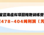 淘宝蓝海虚拟项目陪跑训练营5.0:单天478纯利润-虚拟资源库