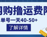 网购撸运费险项目,单号一天40-50+,实实在在能够赚到钱的项目【详细教程】-虚拟资源库