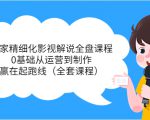 独家精细化影视解说全盘课程，0基础从运营到制作，赢在起跑线（全套课程）-虚拟资源库