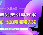 价值888的QQ群另类引流方案，半自动操作日200~300精准粉方法【视频教程】-虚拟资源库