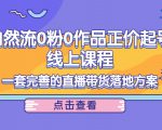 电商自然流0粉0作品正价起号线上课程:一套完善的直播带货落地方案-虚拟资源库