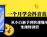 一个月学会抖音直播带货：从小白新手到快速爆单变现特训营(63节课)-虚拟资源库