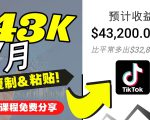 2022抖音国际版Tiktok赚钱项目：每天上传一个视频就轻松月入$43200-虚拟资源库